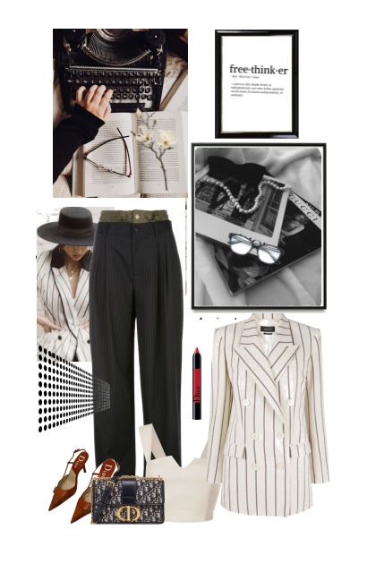 Combined striped trouser- Модное сочетание