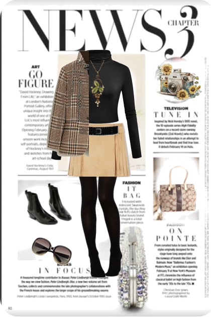 Pleated  Mini skirt- Combinaciónde moda