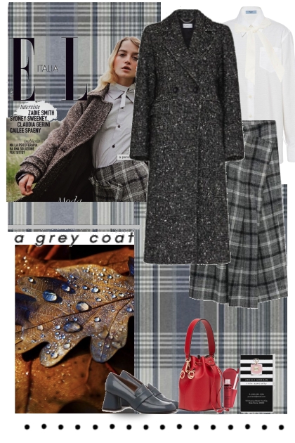 A grey coat- Combinazione di moda