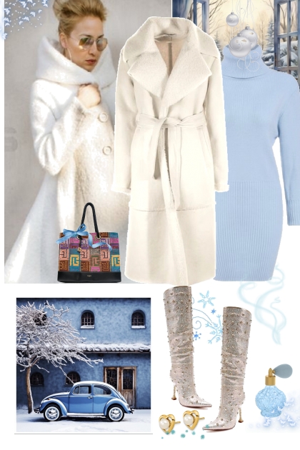 Blue Christmas time- Fashion set