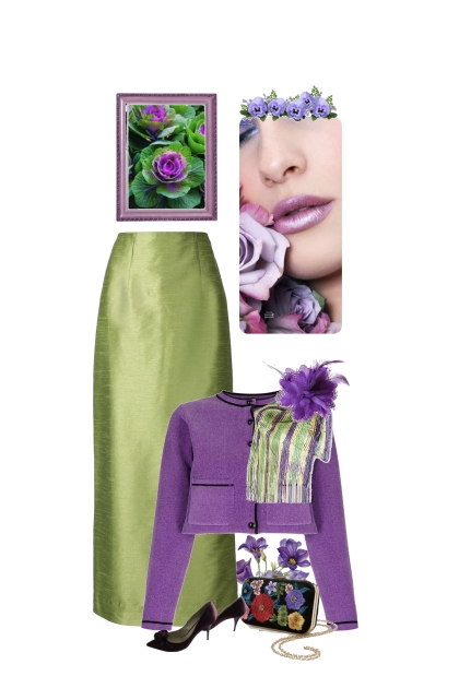 Purple and lime- Модное сочетание