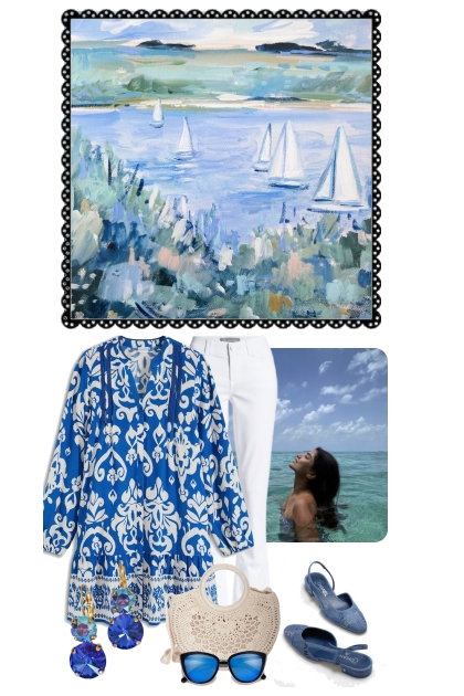 Sailing in blue- Fashion set