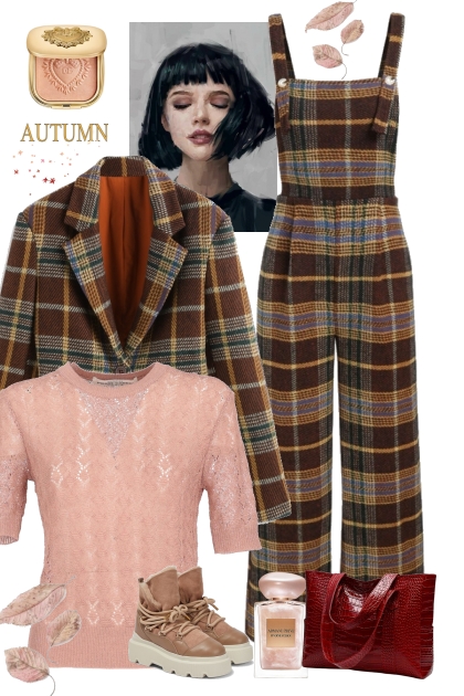 Plaid blazer- Fashion set