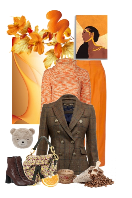 Orange and coffee- Combinazione di moda