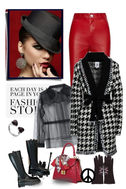 Black red and check- Fashion set