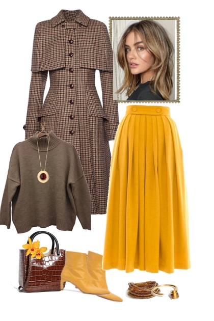 Brown and yellow- Modna kombinacija