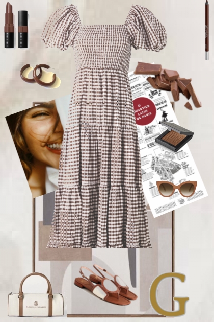 Gingham- Modekombination