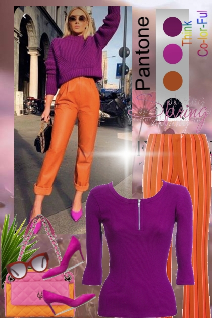 Pantone orange- Fashion set
