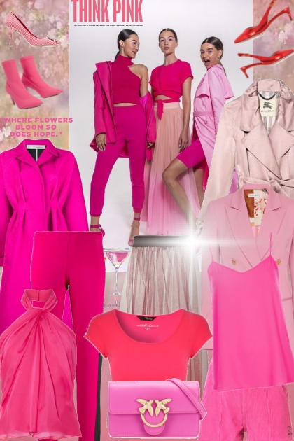 Think  pink- combinação de moda