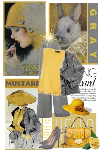 Mustard & Gray- Combinazione di moda