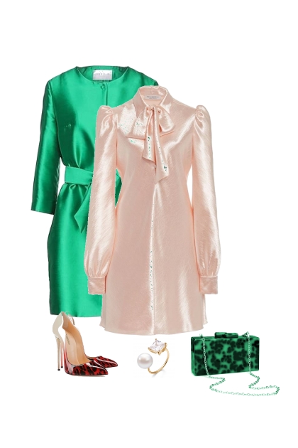 elegant / green coat- Modekombination