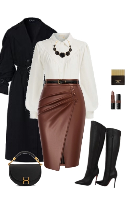 black coat /- combinação de moda