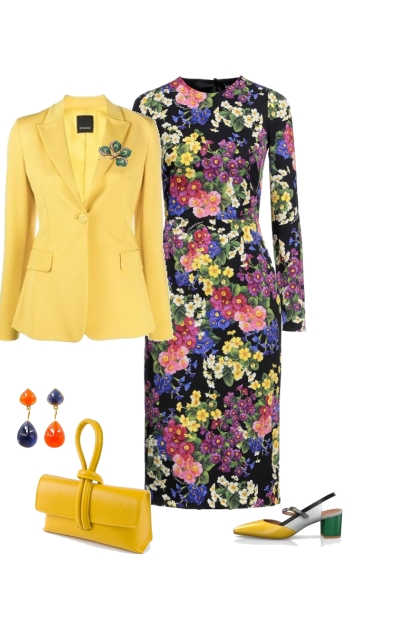 floral dress /spring- Модное сочетание