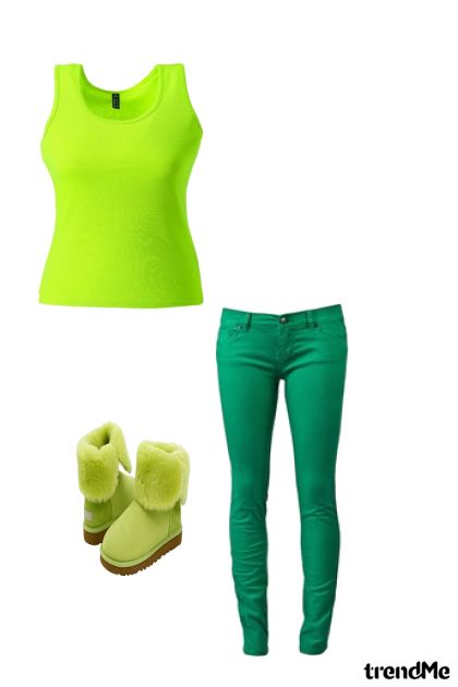 zeleno- Combinaciónde moda