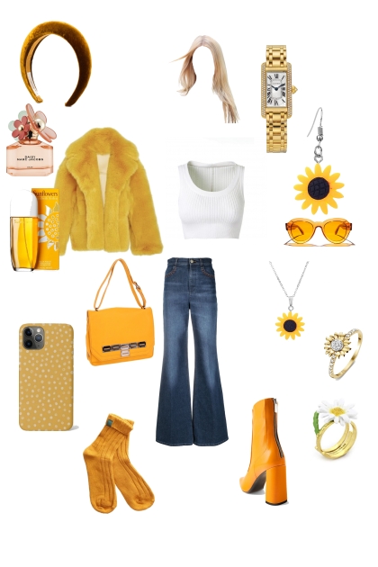 70's Sunflower- Combinaciónde moda
