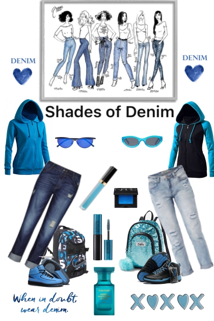 Shades of Denim- Combinazione di moda