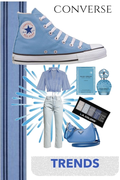 light blue cnvrse- Combinaciónde moda