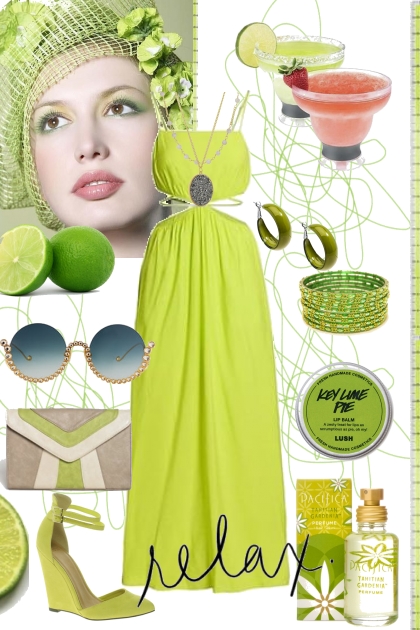 In lime green- Modekombination