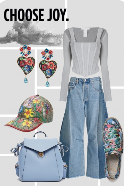 Floral grey- Fashion set