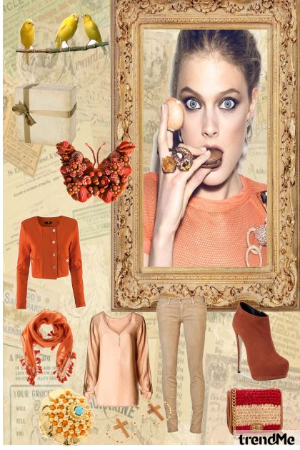 orange style- Fashion set