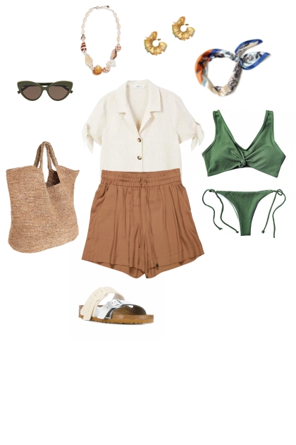 Beach outfit № 1- combinação de moda