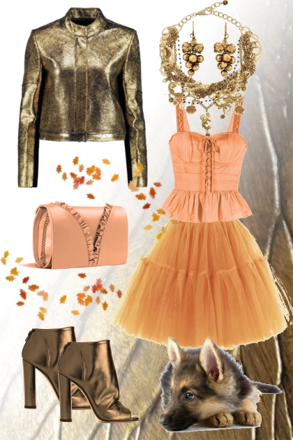 Orange-Gold Set- Fashion set