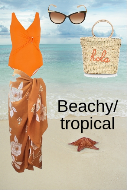 beachy/tropical- combinação de moda