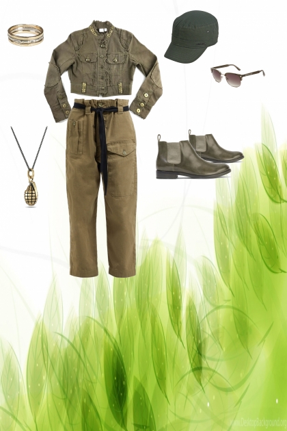 military- Combinazione di moda