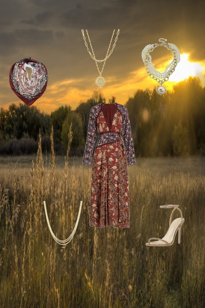 Bohemian, Hippie - Combinazione di moda