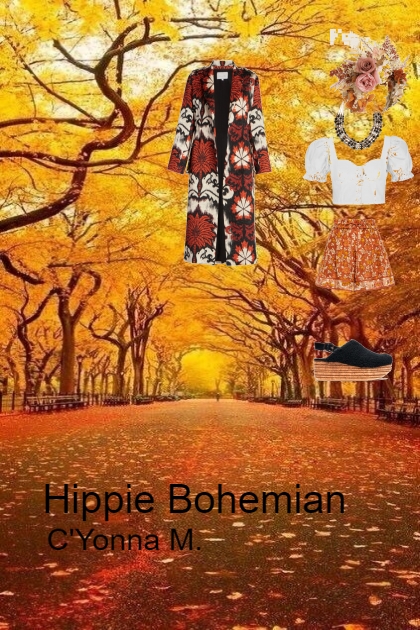 Hippy, Bohemian- Combinazione di moda