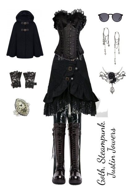 Goth, Steampunk- combinação de moda