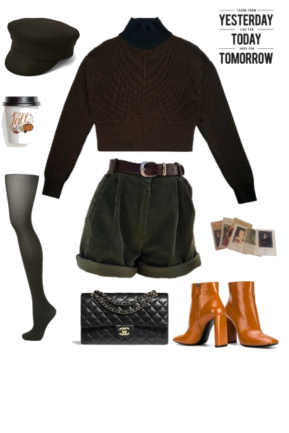 Calm weekend in the coffee shop- Fashion set