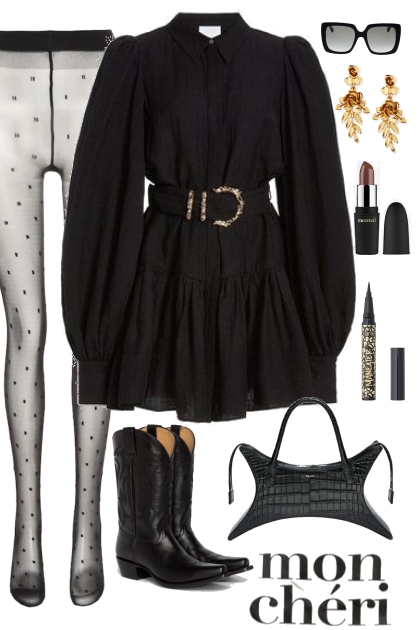 A simple dark outfit- combinação de moda