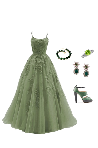 Green Prom- Modekombination