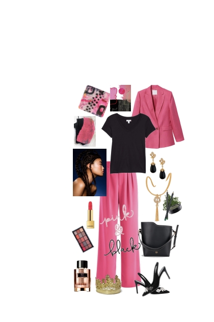 Pink and black- Combinaciónde moda