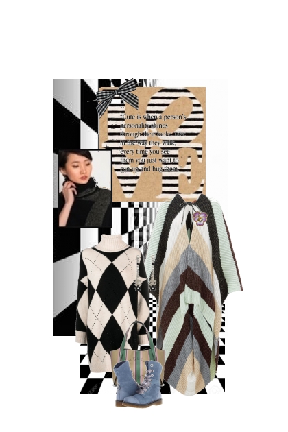 Checks and stripes- combinação de moda
