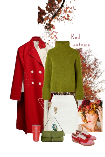 Red Autumn Day- Combinazione di moda