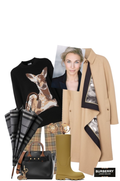 Rainy day Burberry- Combinazione di moda