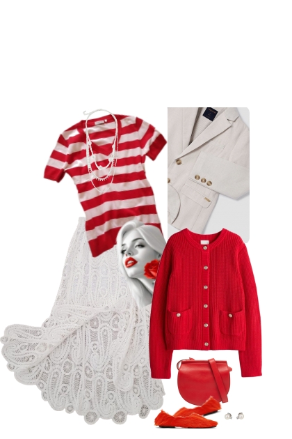 Red and white- Fashion set