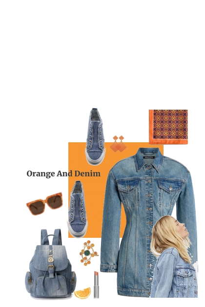 Orange and denim