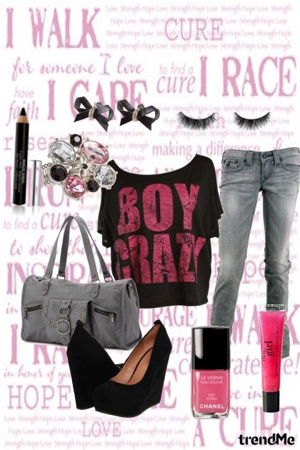 Pink & Black- Combinaciónde moda