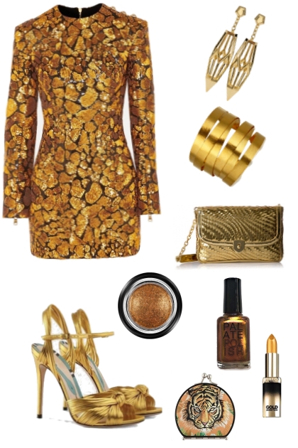 Shades Of Gold- Fashion set