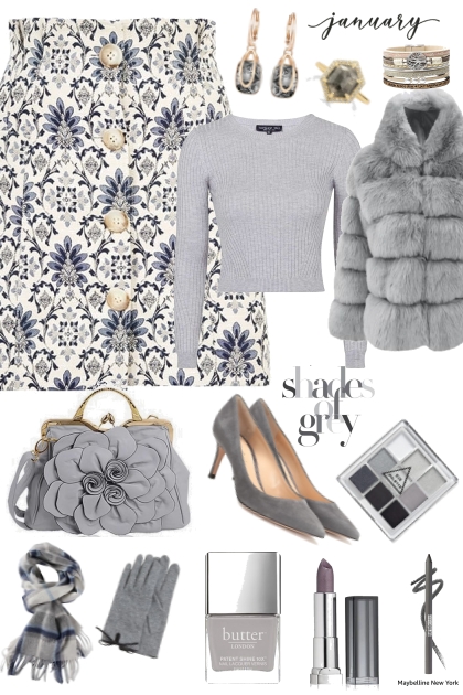 Shades of January Gray- combinação de moda