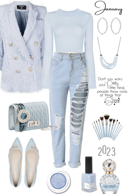 Light Blue- combinação de moda