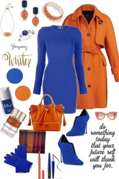Blue and Orange- Modna kombinacija