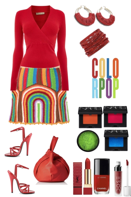 Colorful Skirt- combinação de moda
