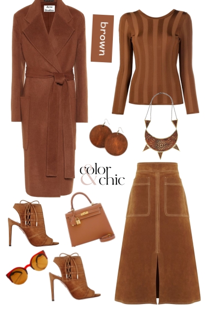 Beautiful Shade of Brown- Fashion set