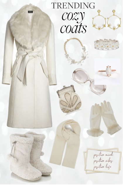 Cozy Cream Coat - Fashion set