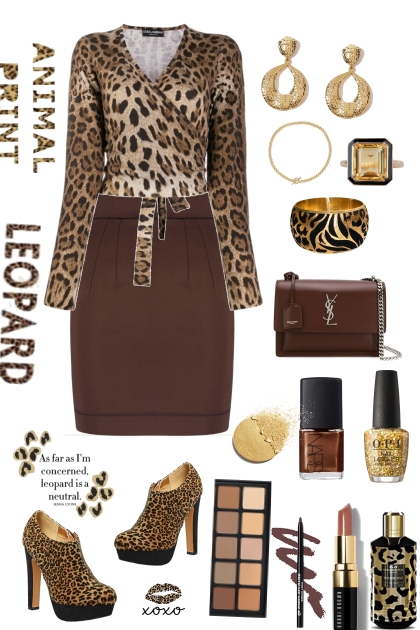 Leopard Top- combinação de moda