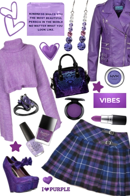 Purple Skirt- Modna kombinacija